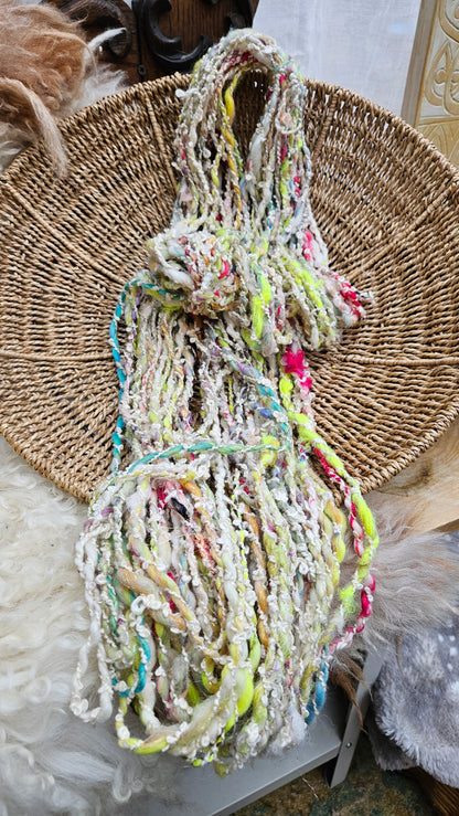 YARNIVAL VIBES - Handspun Bulky Wool Textured Art Yarn - 50 Yards 3.7 oz