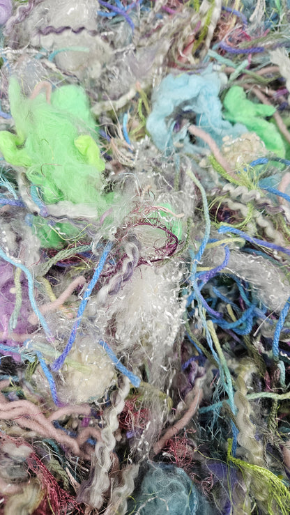 CORDELIA - Novelty Thread Eucalyptus Merino Mallows Wool Nepps Fiber Art Texture Blend - 2 oz
