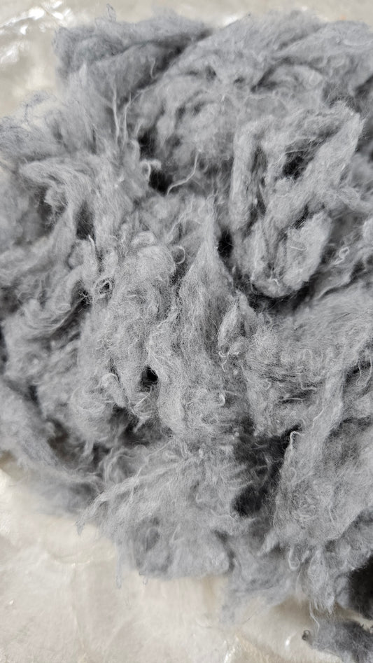 Recycled Fluffy Cotton "Feathers" Effects - Natural Grey 4 oz