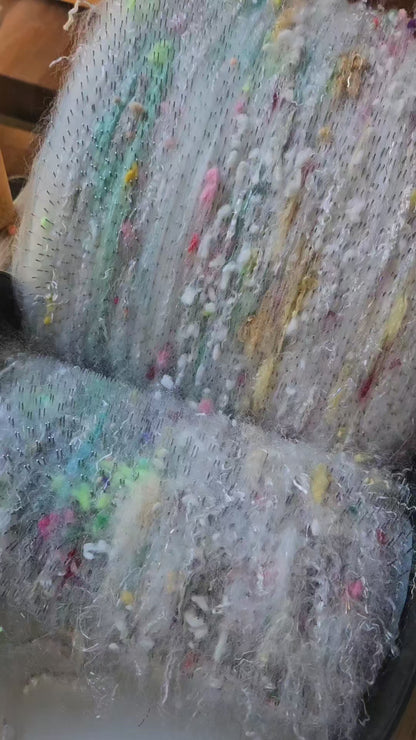 ROSE QUARTZ - Eucalyptus Crimp Sparkle Cotton Wool Bamboo Fiber Art Cloud Texture - 2 oz