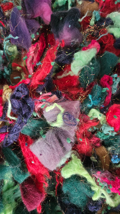 MARY QUEEN OF SCOTS - Rare Sheep Breed Recycled Wool Mallow Cotton Bamboo Sparkle Texture Blend - 4 oz