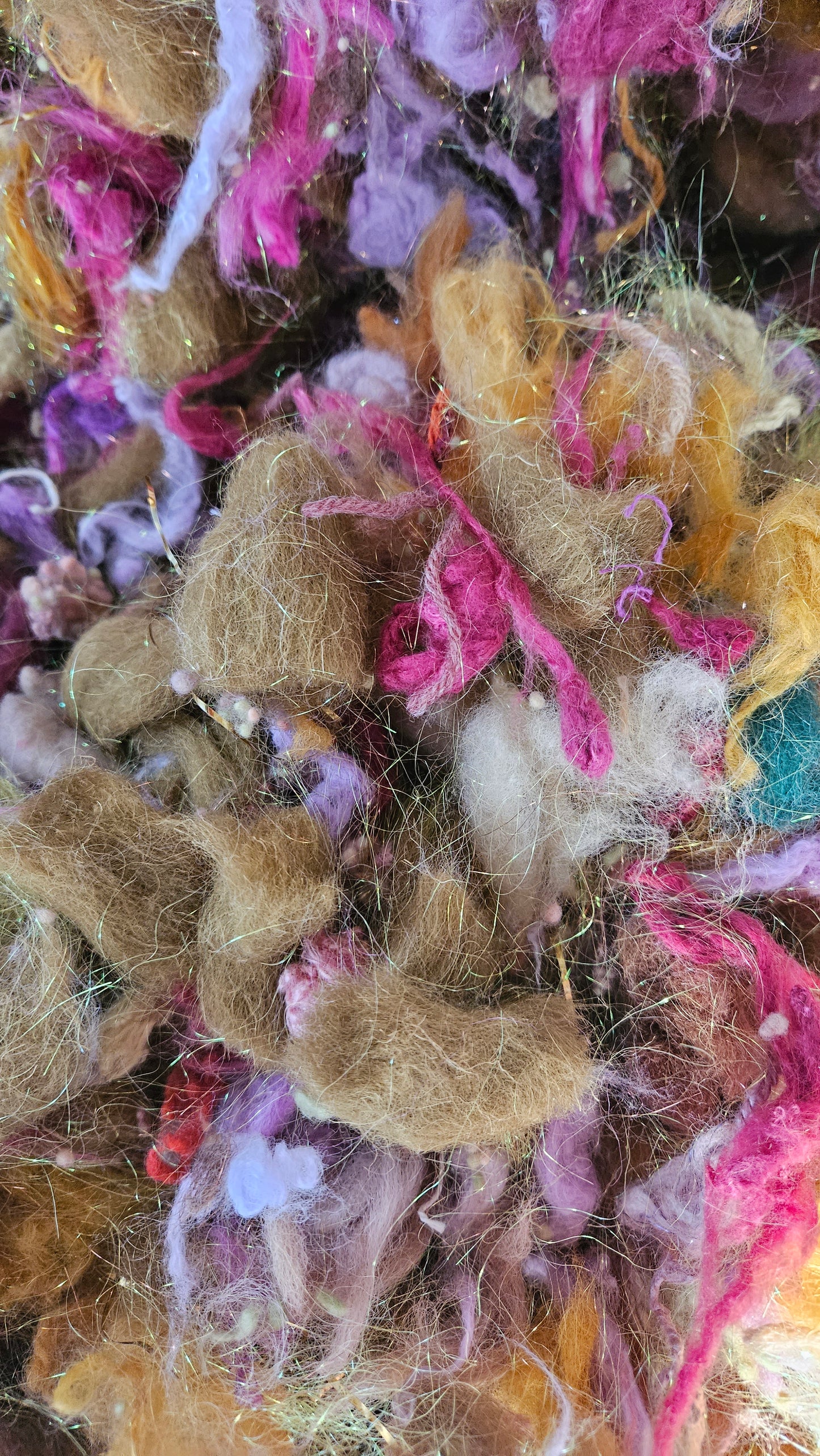 ISABELLA OF CASTILE - Rare Sheep Breed Recycled Wool Mallow Cotton Bamboo Sparkle Texture Blend - 4 oz