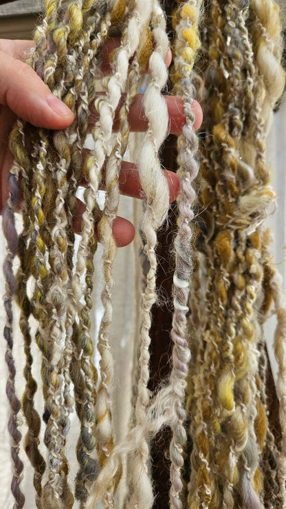 SASSY AUNT MILDRED - Handspun Bulky Wool Textured Art Yarn - 36 Yards 3.3 oz