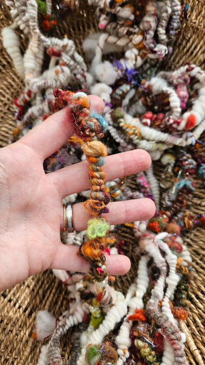 MISTER RODGERS - Handspun Bulky Wool Textured Art Yarn - 16 Yards 5.2 oz