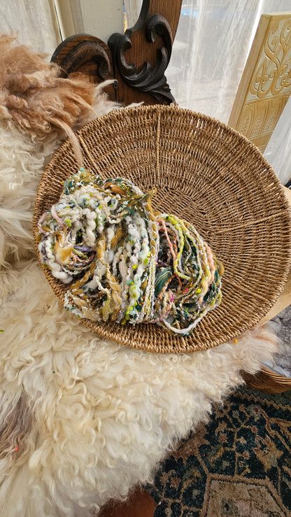 LETTER TO SANTA - Handspun Bulky Wool Textured Art Yarn - 49 Yards 3.9 oz