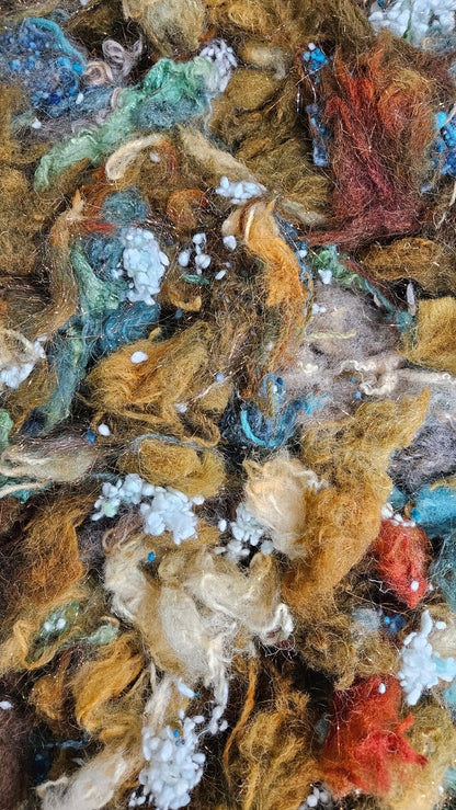 GILBERT BLYTHE - Recycled Wool Drysdale Mallows Bamboo Cotton Sparkle Fiber Art Texture Blend - 2 oz