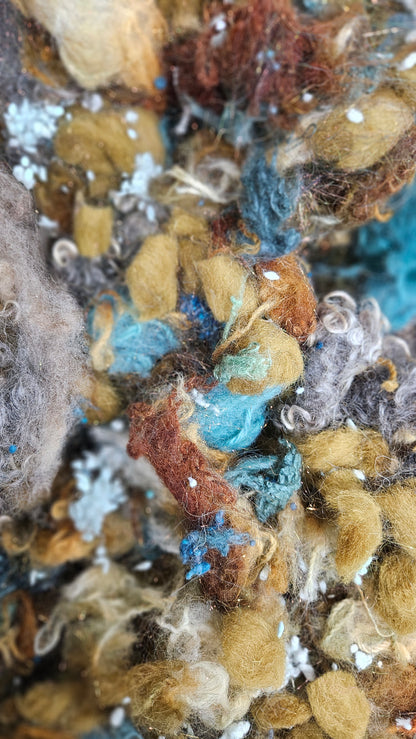 GILBERT BLYTHE - Recycled Wool Drysdale Mallows Bamboo Cotton Sparkle Fiber Art Texture Blend - 2 oz