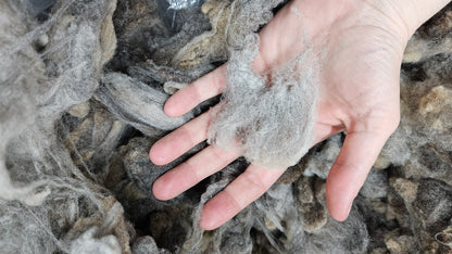 ROMELDALE - Washed Fine Wool Fleece Natural Grey - 4 oz