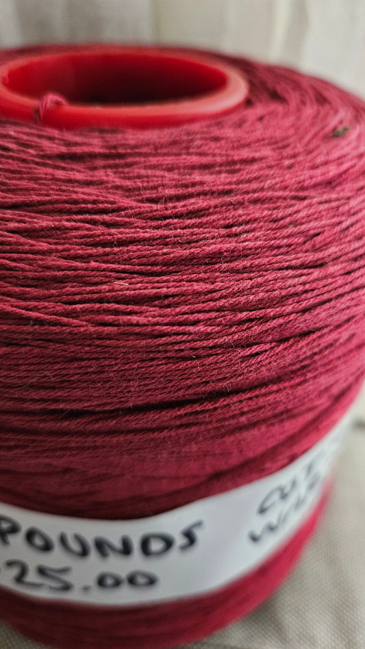Red Cotton Thread Cone - 2.5 pounds