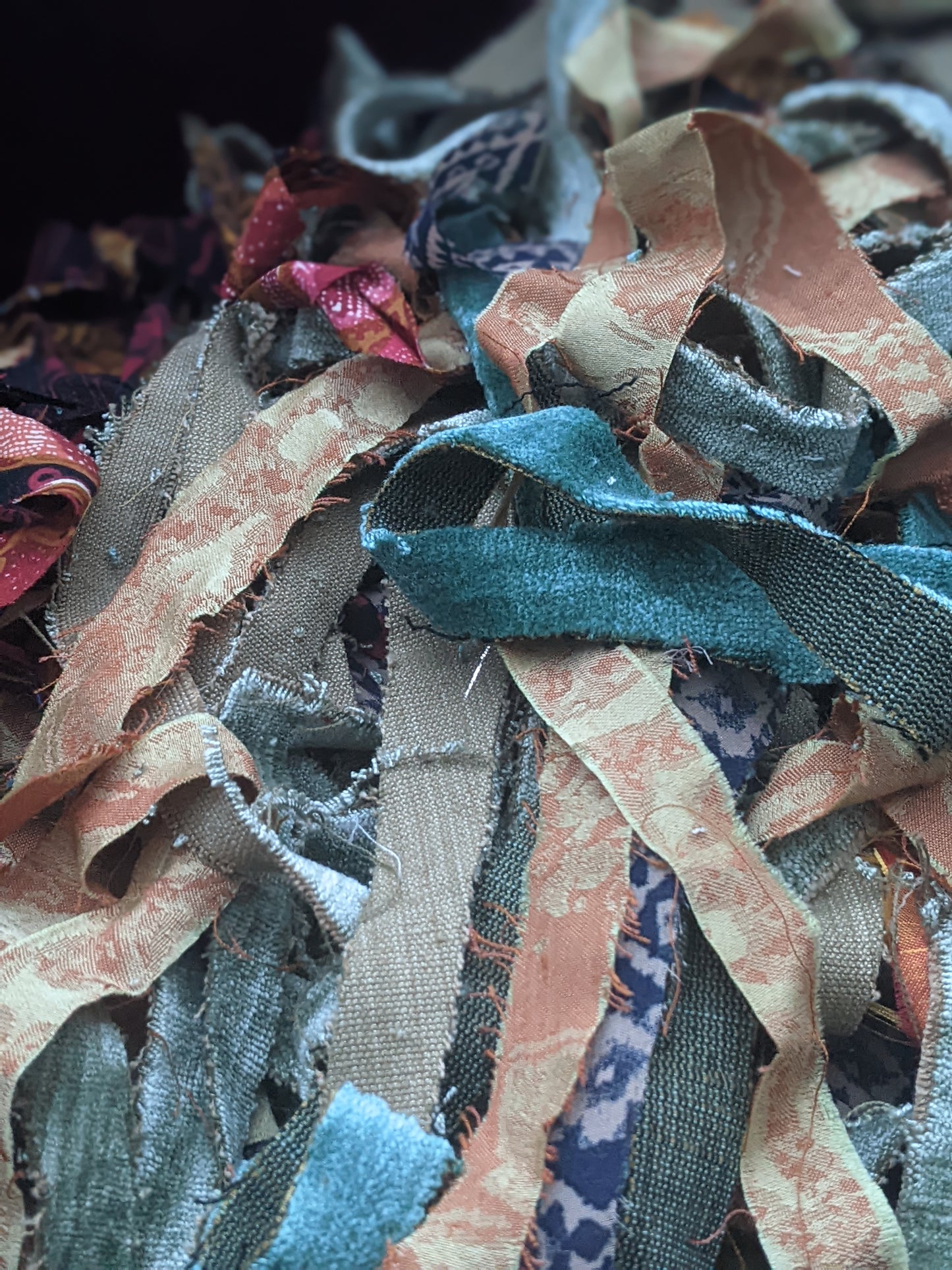 BRIGHT BOHO - Recycled Cut Fabric Ribbons - 6 oz