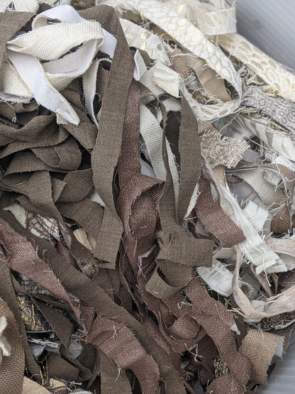 METALLICS - Recycled Cut Fabric Ribbons - 6 oz