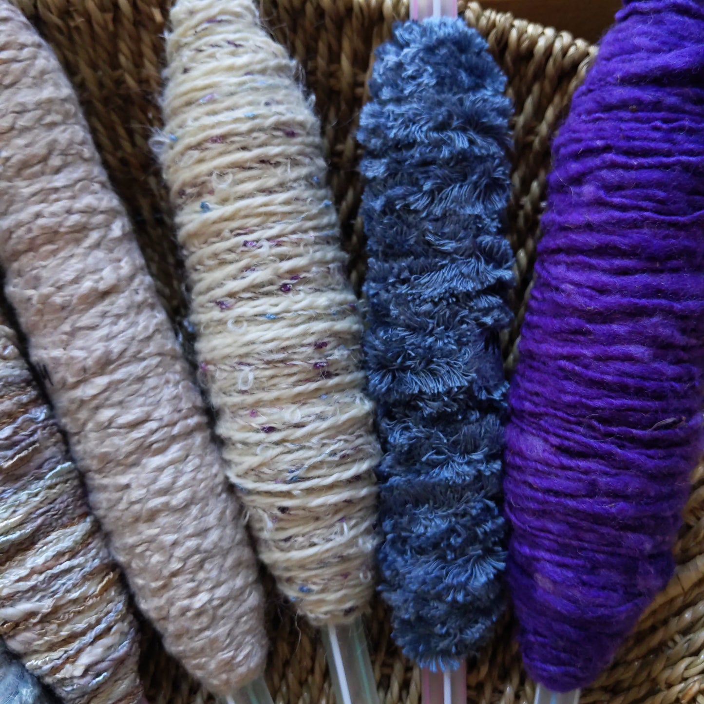 Plying and Weaving Textured Yarn Bobbins (Lot 6)