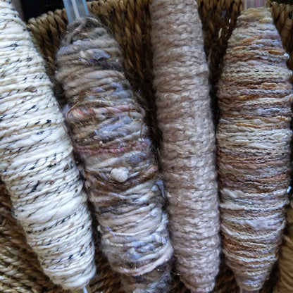 Plying and Weaving Textured Yarn Bobbins (Lot 7)