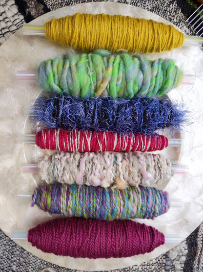 Plying and Weaving Textured Yarn Bobbins (Lot 25)