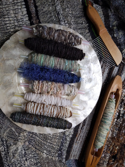 Plying and Weaving Textured Yarn Bobbins (Lot 26)