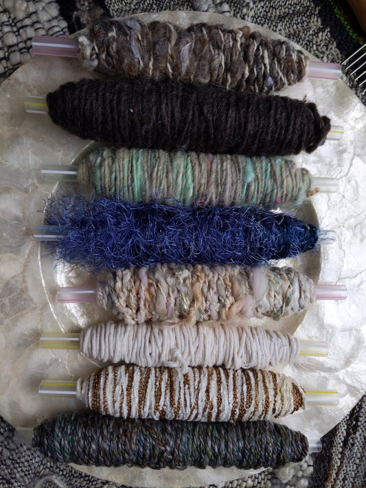 Plying and Weaving Textured Yarn Bobbins (Lot 26)
