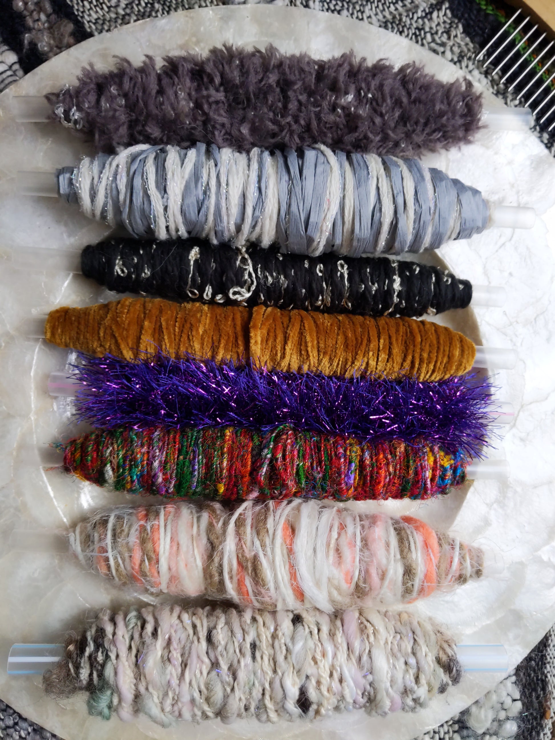 Plying and Weaving Textured Yarn Bobbins (Lot 25) – Neauveau