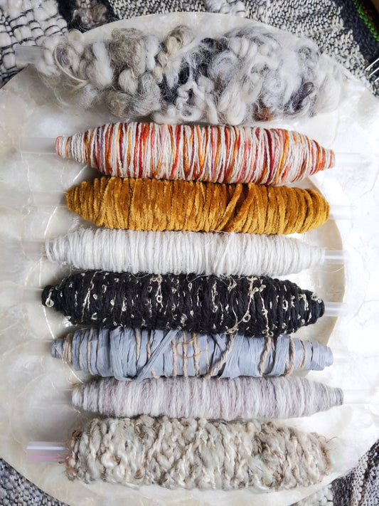 Plying and Weaving Textured Yarn Bobbins (Lot 29)