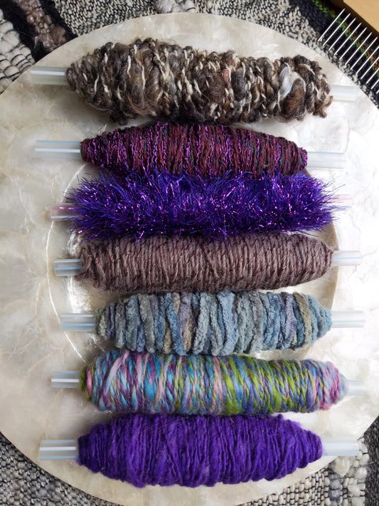 Plying and Weaving Textured Yarn Bobbins (Lot 31)