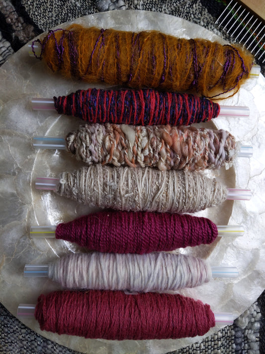 Plying and Weaving Textured Yarn Bobbins (Lot 320)