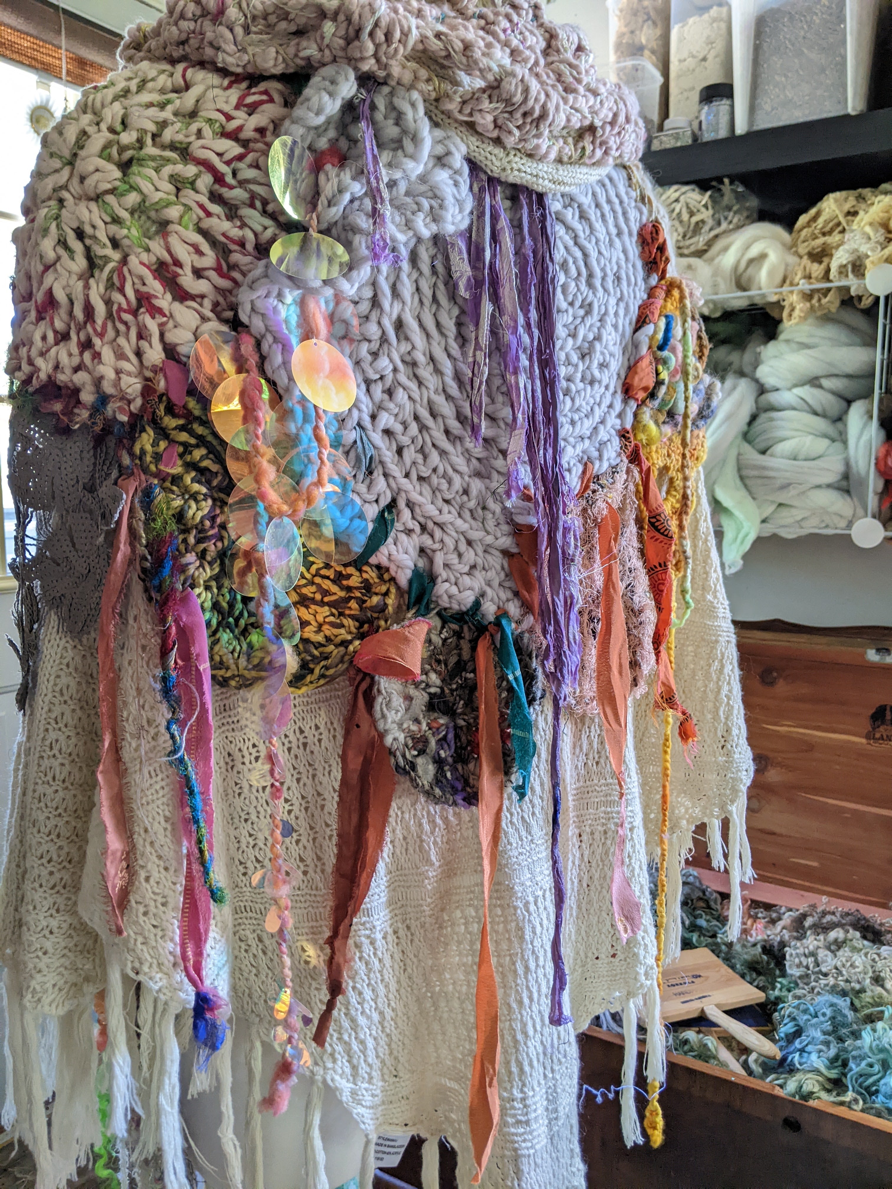 Fiber Festival Freeform Crochet, Knit Handspun, and Woven Boho