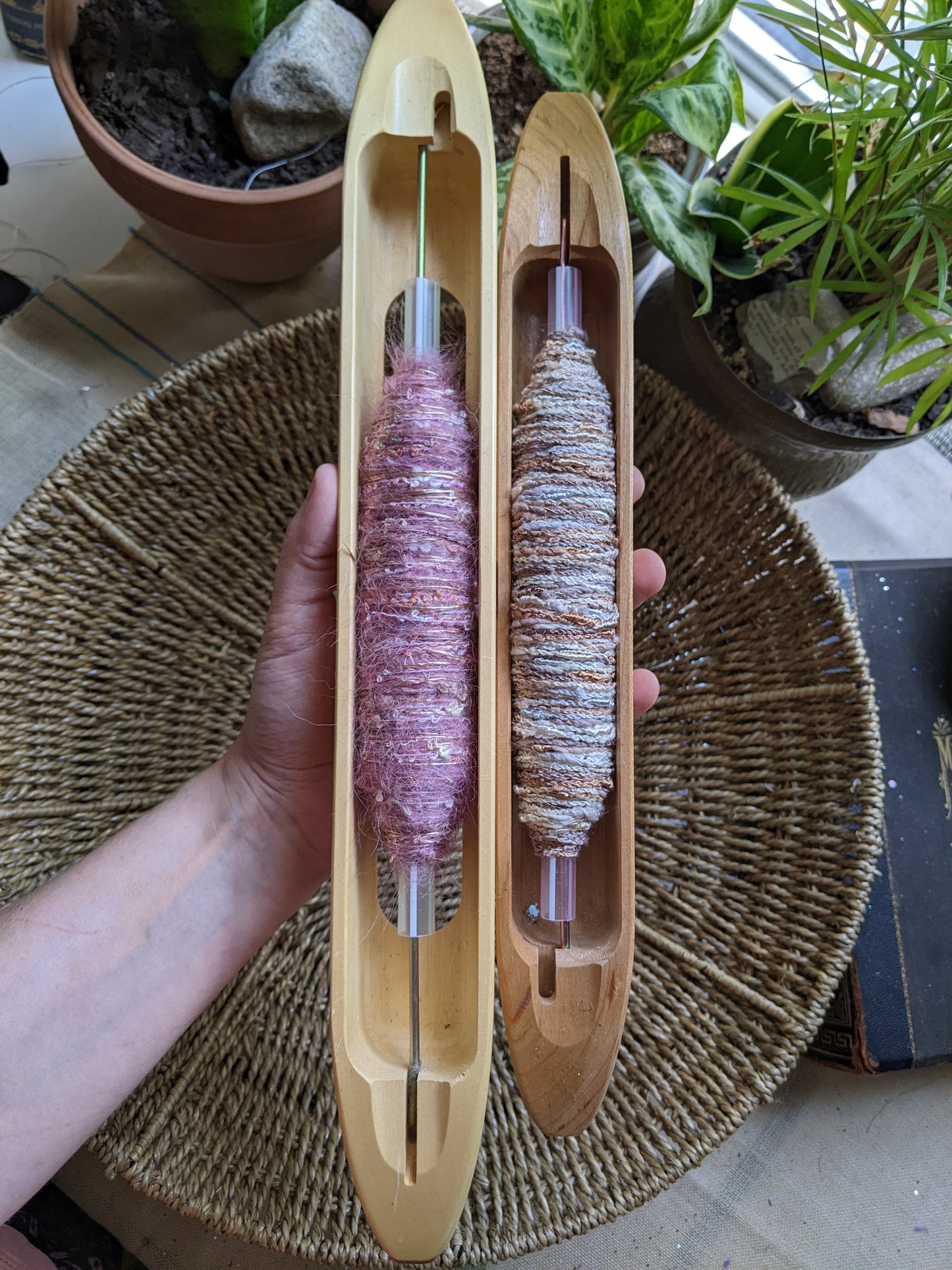 Plying and Weaving Textured Yarn Bobbins (Lot 1)